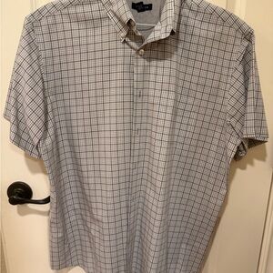 Van Heusen Gray Checkered Button Down Shirt